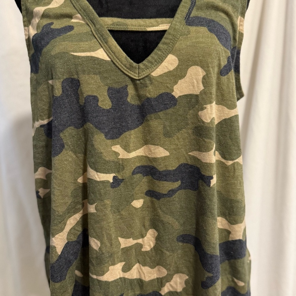 Camo Sleeveless Top
